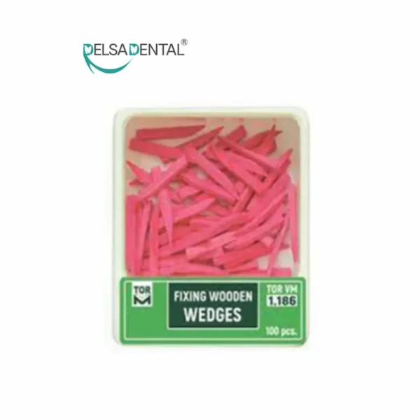 وج چوبی آناتومیک 100 عددی قرمز سایز 6 TorVM Wooden Wedge 100Pcs