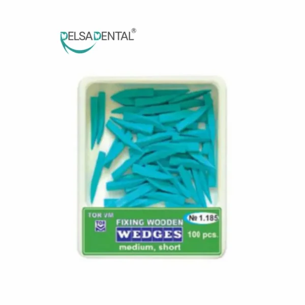 وج چوبی آناتومیک 100 عددی آبی سایز 5 TorVM Wooden Wedge 100Pcs