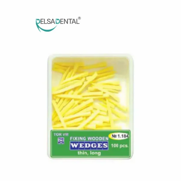 وج چوبی آناتومیک 100 عددی زرد سایز 4 TorVM Wooden Wedge 100Pcs