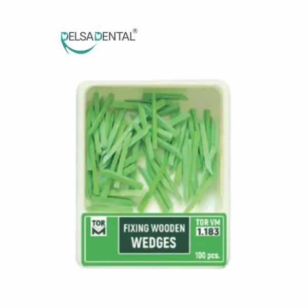 وج چوبی آناتومیک 100 عددی سبز سایز 3 TorVM Wooden Wedge 100Pcs