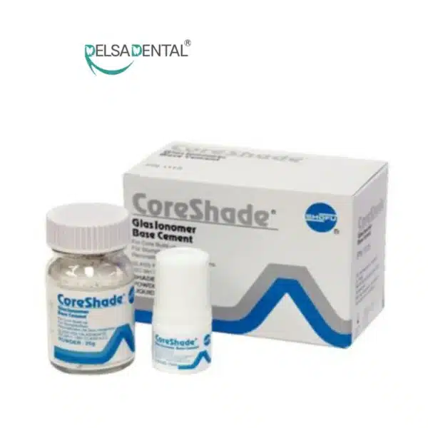 سیمان گلاس آینومر کوربیلدآپ و بیس برنا CoreShade – 25g Powder + 10ml Liquid